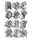 Alphabet "Kunstrichtigesch Filigree" T-Shirt Unisex