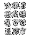 Alphabet "Kunstrichtigesch Filigree Plus" T-Shirt Unisex