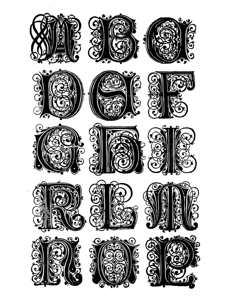 Alphabet "Kunstrichtigesch Floral" T-Shirt Unisex
