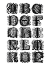 Alphabet "Kunstrichtigesch Floral" T-Shirt Unisex