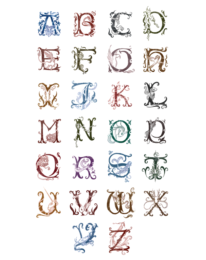 Alphabet "Bestiary" T-Shirt Unisex