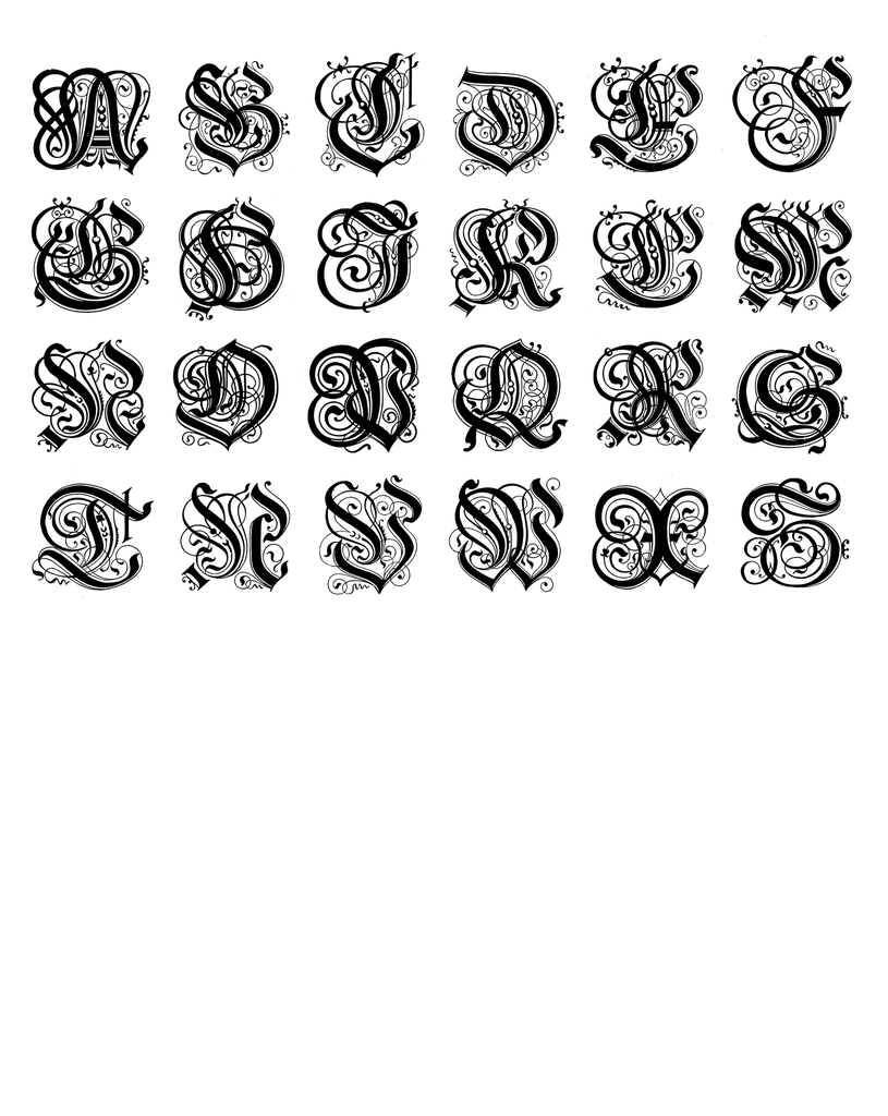 Alphabet "Germanic Fancy" T-Shirt Unisex