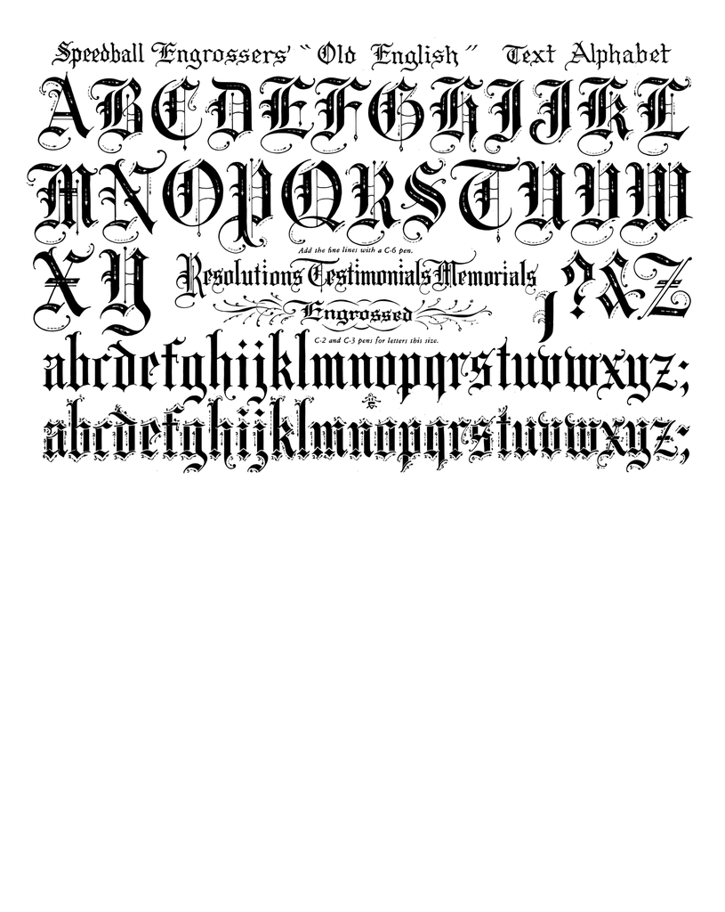 Alphabet "Old English - How to..." T-Shirt Unisex