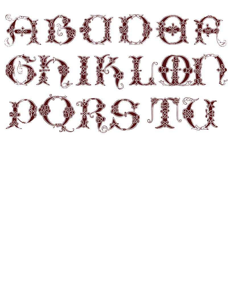 Alphabet "Ornamental Vatican 16th Century" T-Shirt Unisex