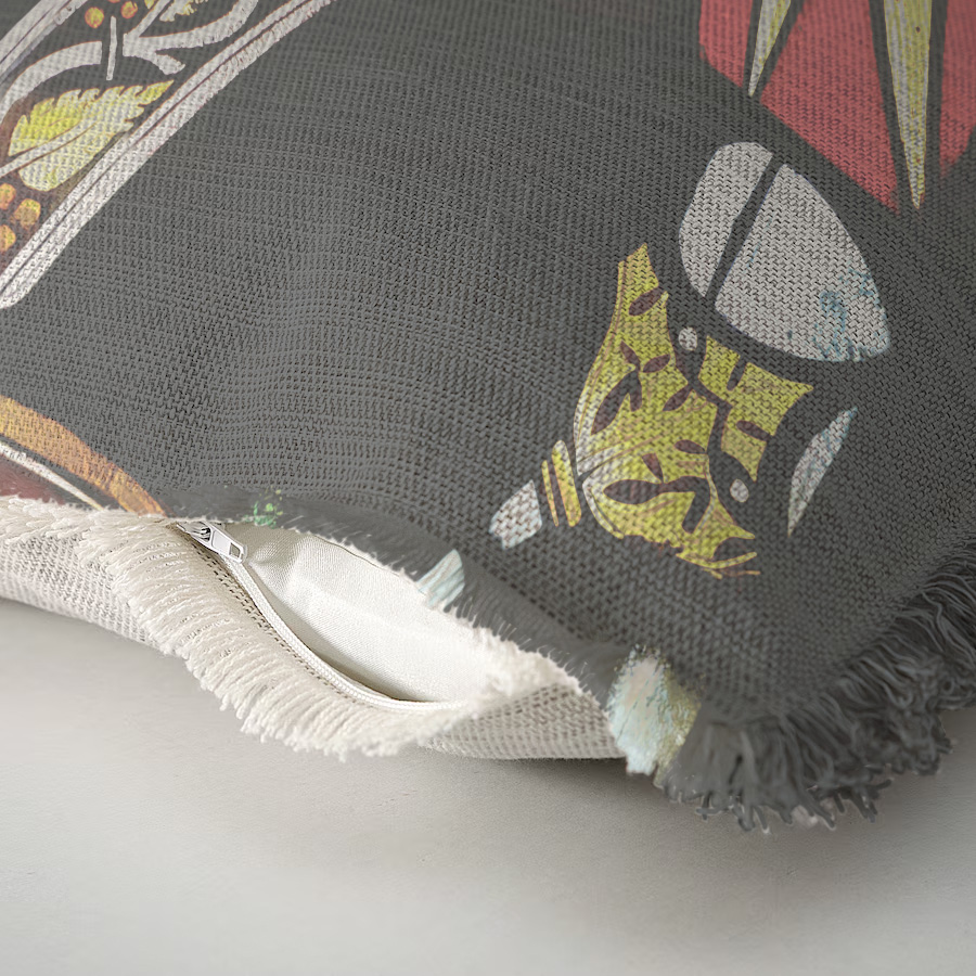 "Anne Neville" 50cm x 50cm Fringed Cotton/Poly Cushion