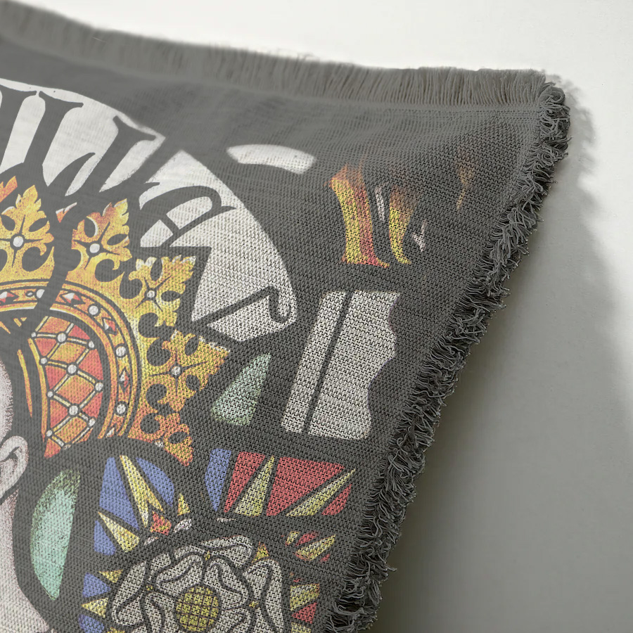 "Anne Neville" 50cm x 50cm Fringed Cotton/Poly Cushion