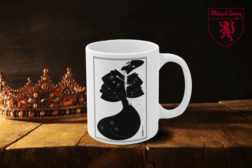 "The Black Cape (1894)" by Aubrey Beardsley Mug