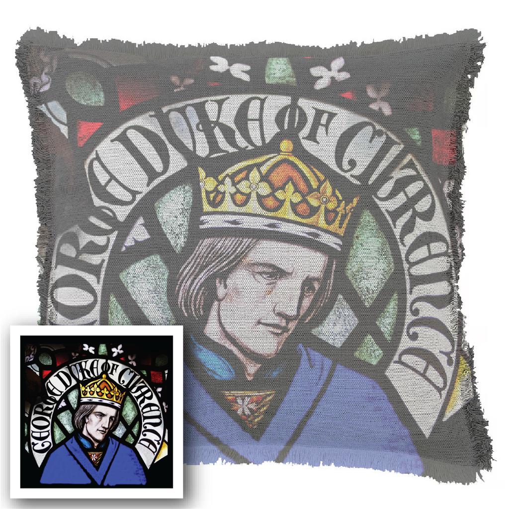 "George Duke of Clarence" 50cm x 50cm Fringed Cotton/Poly Cushion Cover