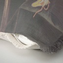"Agnes Sorel" 50cm x 50cm Fringed Cotton/Poly Cushion Cover