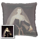 "Agnes Sorel" 50cm x 50cm Fringed Cotton/Poly Cushion Cover