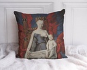 "Agnes Sorel as the Madonna" 40cm x 40cm Faux Leather Cushion Cover