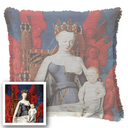 "Agnes Sorel as the Madonna" 50cm x 50cm Fringed Cotton/Poly Cushion Cover