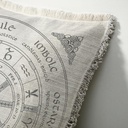 "Astrology Wicca Year" 50cm x 50cm Fringed Cotton/Poly Cushion Cover