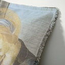 "The Virgin and Child" by Botticelli 50cm x 50cm Fringed Cotton/Poly Cushion Cover