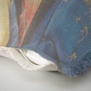 "The Virgin and Child" by Botticelli 50cm x 50cm Fringed Cotton/Poly Cushion Cover