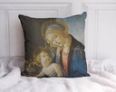 "The Virgin and Child" by Botticelli 40cm x 40cm Faux Leather Cushion Cover