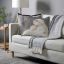 "L'Innocence" by William Bouguereau 50cm x 50cm Fringed Cotton/Poly Cushion Cover