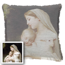 "L'Innocence" by William Bouguereau 50cm x 50cm Fringed Cotton/Poly Cushion Cover
