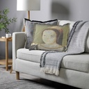 "Catherine de Medici" 50cm x 50cm Fringed Cotton/Poly Cushion Cover