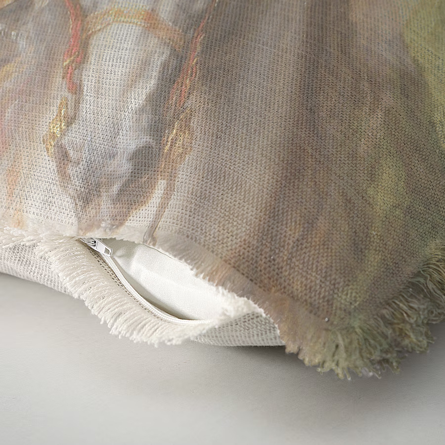 "Charles I" 50cm x 50cm Fringed Cotton/Poly Cushion Cover