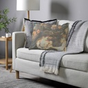 "Christ and the Crowning of Thorns" 50cm x 50cm Fringed Cotton/Poly Cushion Cover