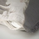 "Delores" 50cm x 50cm Fringed Cotton/Poly Cushion Cover