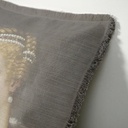 "Diane de Poitiers" 50cm x 50cm Fringed Cotton/Poly Cushion Cover