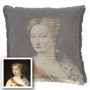 "Diane de Poitiers" 50cm x 50cm Fringed Cotton/Poly Cushion Cover