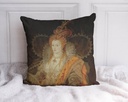 "Elizabeth I" 40cm x 40cm Faux Leather Cushion Cover