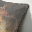 "Diane de Poitiers" 50cm x 50cm Fringed Cotton/Poly Cushion Cover