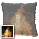 "Diane de Poitiers" 50cm x 50cm Fringed Cotton/Poly Cushion Cover