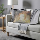"Diane de Poitiers" 50cm x 50cm Fringed Cotton/Poly Cushion Cover