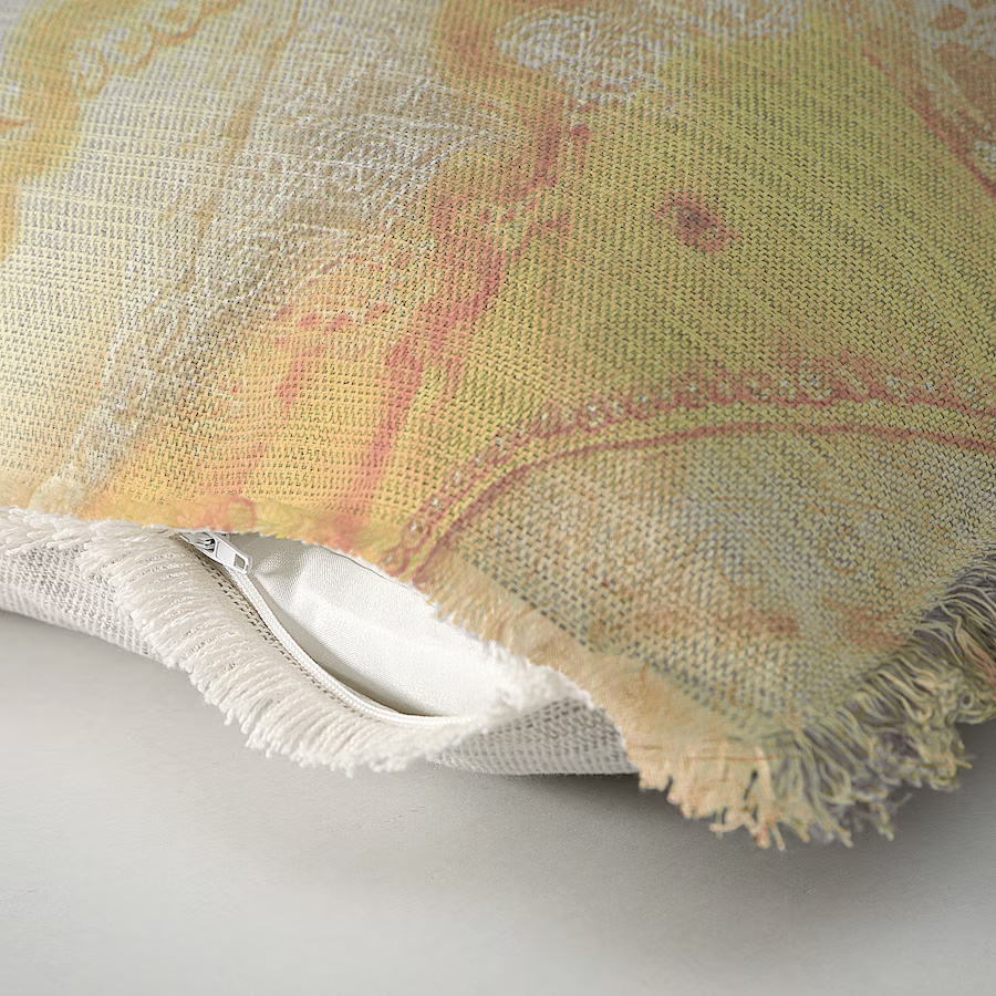"Diane de Poitiers" 50cm x 50cm Fringed Cotton/Poly Cushion Cover