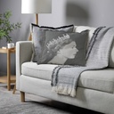 "Diane de Poitiers" 50cm x 50cm Fringed Cotton/Poly Cushion Cover