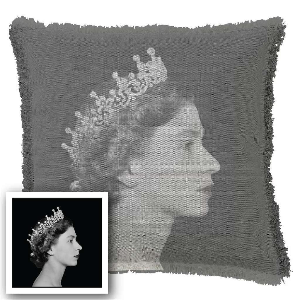"Diane de Poitiers" 50cm x 50cm Fringed Cotton/Poly Cushion Cover