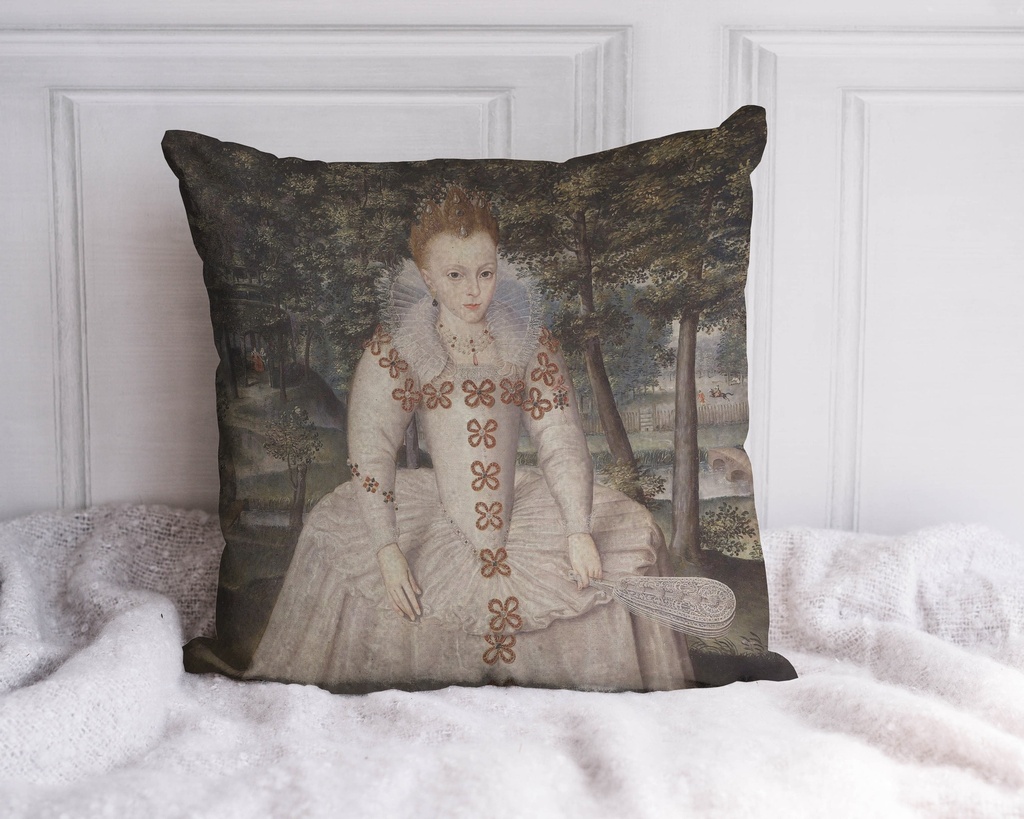 "Elizabeth Stuart" 40cm x 40cm Faux Leather Cushion Cover