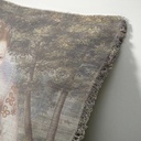 "Elizabeth of York" 50cm x 50cm Fringed Cotton/Poly Cushion Cover
