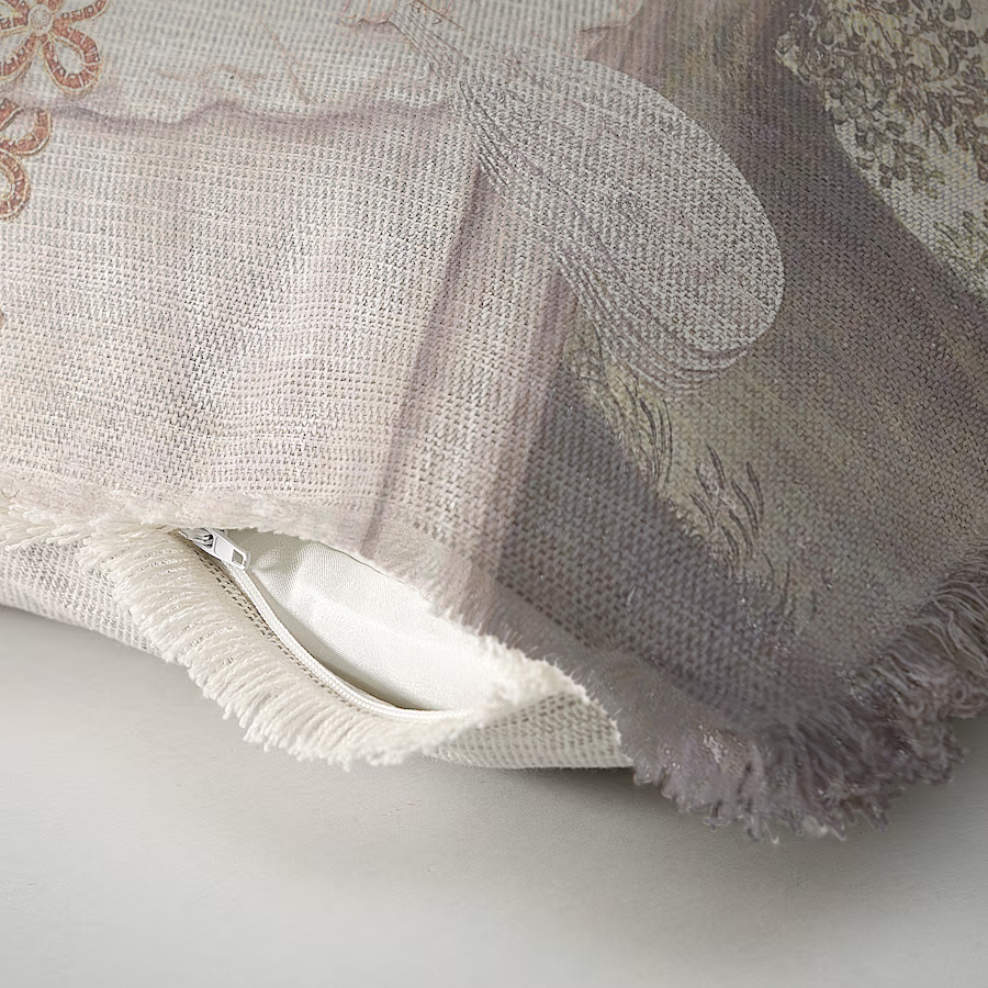 "Elizabeth of York" 50cm x 50cm Fringed Cotton/Poly Cushion Cover