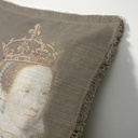 "Elizabeth of York" 50cm x 50cm Fringed Cotton/Poly Cushion Cover