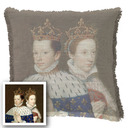 "Elizabeth of York" 50cm x 50cm Fringed Cotton/Poly Cushion Cover
