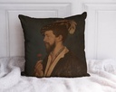 "George Boleyn" 40cm x 40cm Faux Leather Cushion Cover
