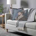 "Elizabeth of York" 50cm x 50cm Fringed Cotton/Poly Cushion Cover