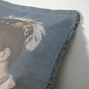 "Elizabeth of York" 50cm x 50cm Fringed Cotton/Poly Cushion Cover
