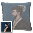 "Elizabeth of York" 50cm x 50cm Fringed Cotton/Poly Cushion Cover
