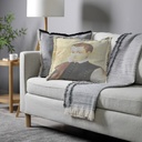"Elizabeth of York" 50cm x 50cm Fringed Cotton/Poly Cushion Cover