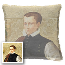 "Elizabeth of York" 50cm x 50cm Fringed Cotton/Poly Cushion Cover