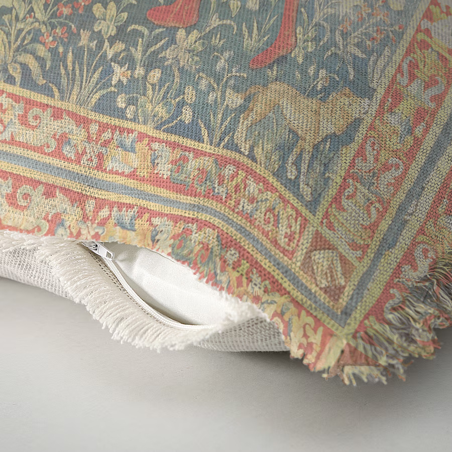 "Elizabeth of York" 50cm x 50cm Fringed Cotton/Poly Cushion Cover