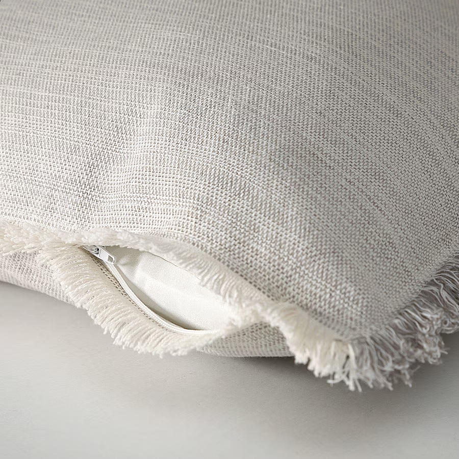 "Elizabeth of York" 50cm x 50cm Fringed Cotton/Poly Cushion Cover