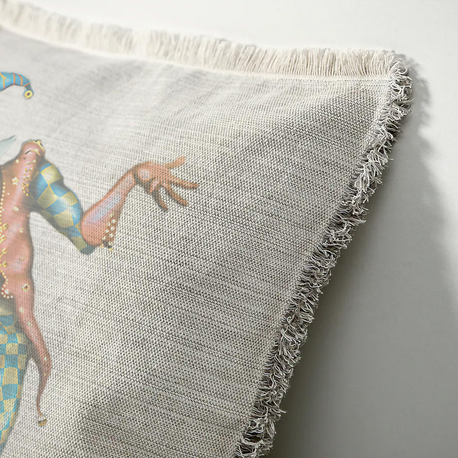 "Agnes Sorel as the Madonna" 50cm x 50cm Fringed Cotton/Poly Cushion Cover