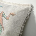 "Agnes Sorel as the Madonna" 50cm x 50cm Fringed Cotton/Poly Cushion Cover